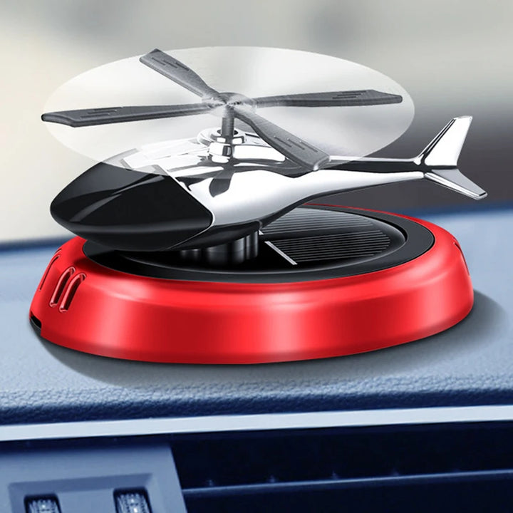 Odorizant Auto Cu Alimentare Solara, Baza Anti-derapanta, Ulei Esential, model Elicopter