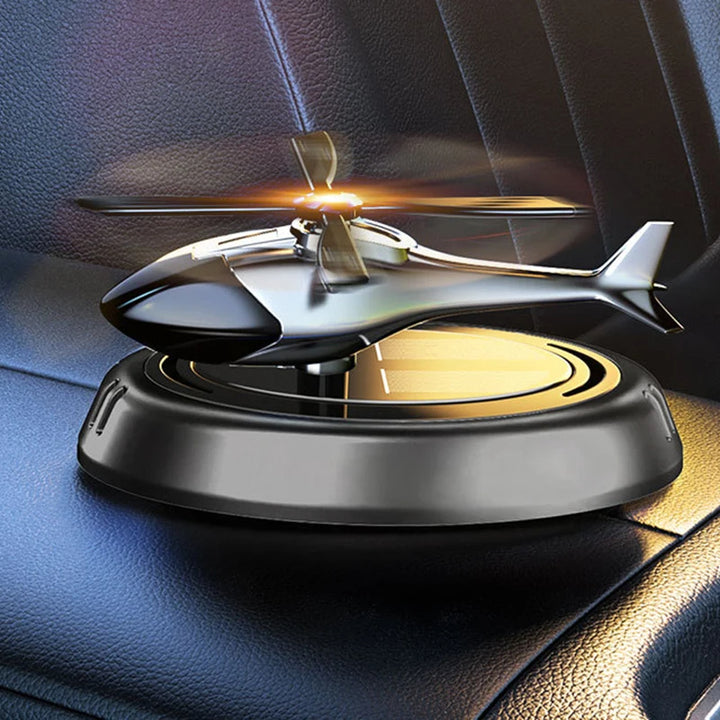 Odorizant Auto Cu Alimentare Solara, Baza Anti-derapanta, Ulei Esential, model Elicopter