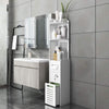 Dulap vertical pentru baie, 3 polite, 2 sertare 100x24x24/120x27x27 cm