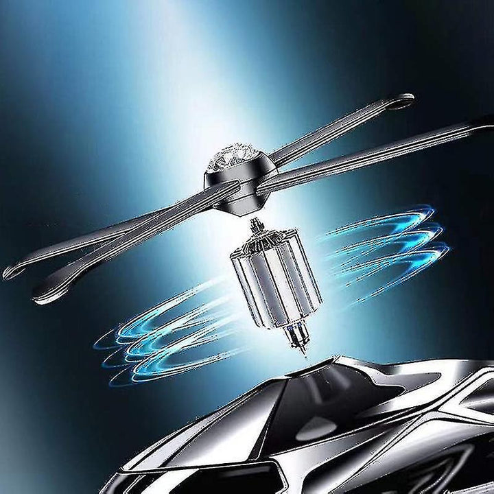 Odorizant Auto Cu Alimentare Solara, Baza Anti-derapanta, Ulei Esential, model Elicopter