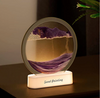 Lampa decorativa tip clepsidra, nisipuri miscatoare, Moving Sand Art