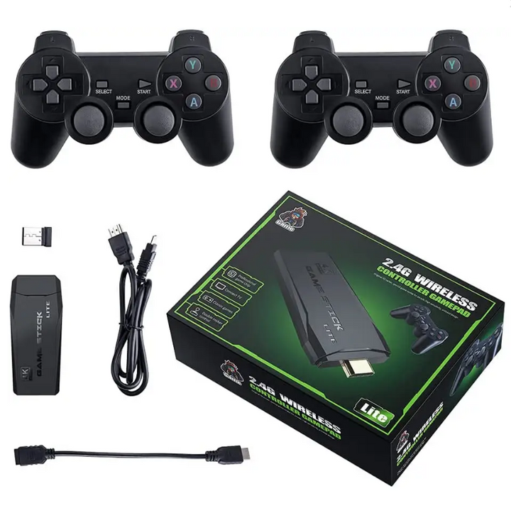 Consola mini jocuri retro M8 Full HD, 2 controllere wireless 2.4G, HDMI
