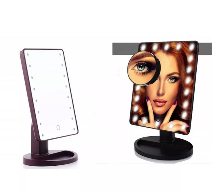 Oglinda cu LED-uri si touch pentru machiaj