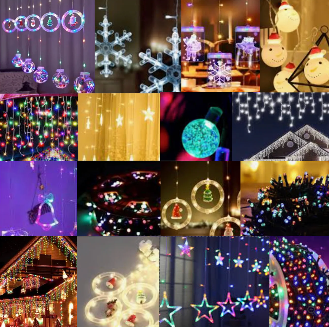 Pachetul Mos Craciun cu 3 instalatii luminoase, alese de mosul