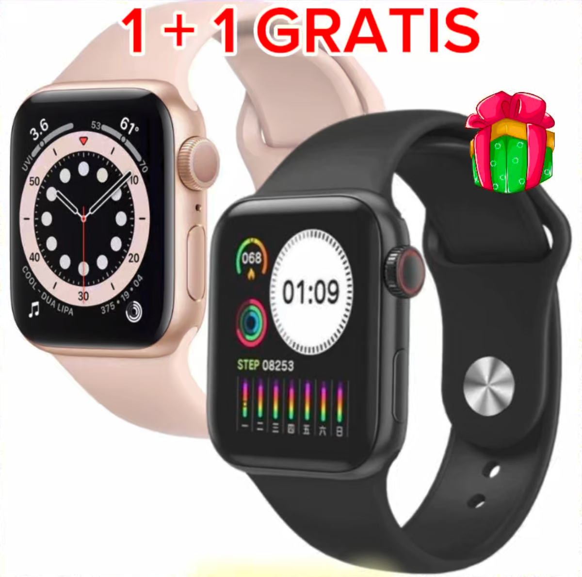 Ceas Smartwatch cu multiple functii ROZ 1+1 Gratis