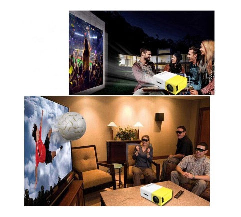 MINI VIDEOPROIECTOR MONTAJ TRIPOD LED USB 2.0 SI CARD SD HDMI VGA SI TELECOMANDA